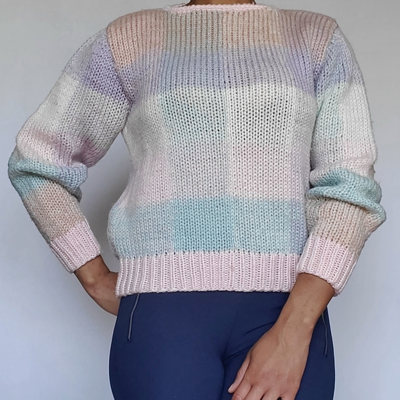 Vintage Multicolor  Knitted Sweater - Picture 7 of 8